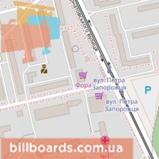 Призма A в Киеве Остафія Дашкевича вул. (Курнатовського). - Інтернаціонального легіону вул. (Петра Запорожця) - 170794 схема