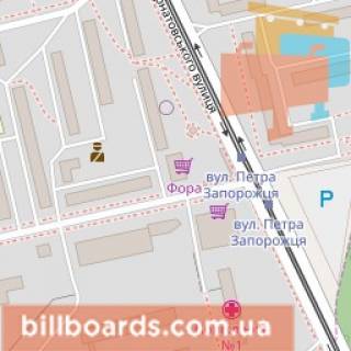 Призма A в Киеве Остафія Дашкевича вул. (Курнатовського). - Інтернаціонального легіону вул. (Петра Запорожця) - 170795 схема