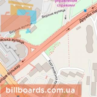 Скроллер A в Киеве Миколи Міхновського бульвар (Дружби Народів бульвар). - Верхний пер., в сторону бул. Украинки, ст.м. "Дружбы народов" - 170446 схема