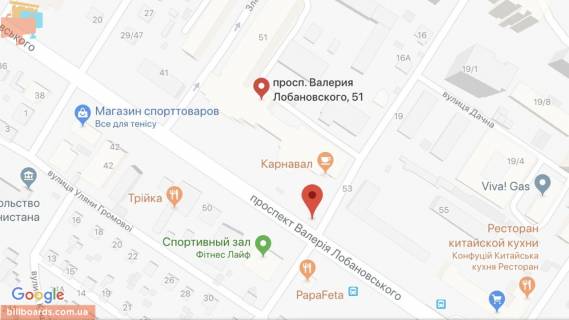 Скроллер A в Киеве Лобановського пр. (колиш. Червонозоряний пр.), 51 - 170135 схема