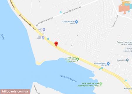 Скроллер A в Киеве Дніпровська Набережна, 17а, навпроти - 180564 схема