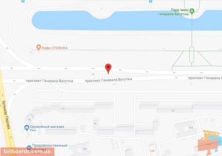 Призма A в Киеве Шухевича пр. (колиш. Ватутіна пр.), 22, навпроти, в центр - 170786 схема