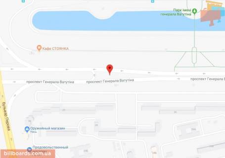 Призма A в Киеве Шухевича пр. (колиш. Ватутіна пр.), 22, навпроти, з центру - 180491 схема