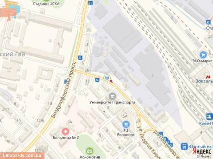 Скроллер A в Киеве Огієнка вул. (колиш. Лукашевича), 2, в сторону Повітрофлотський пр. - 170147 схема