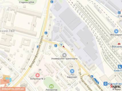 Скроллер A в Киеве Огієнка вул. (колиш. Лукашевича), 2, в сторону просп. Повітряних Сил (Повітрофлотський) - 170148 схема