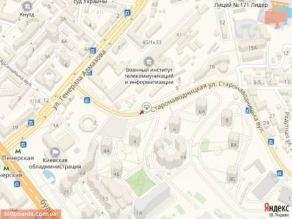 Бэклайт B в Киеве Старонаводницька вул., 4 схема