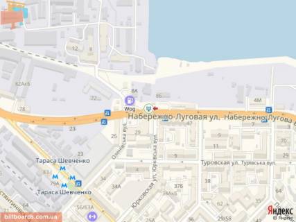 Ситискролл A в Киеве Набережно-Лугова вул., 8Б, - вул. Юрковська, перед АЗС WOG схема