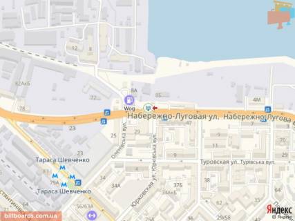 Ситискролл A в Киеве Набережно-Лугова вул., 8Б, - вул. Юрковська, перед АЗС WOG схема