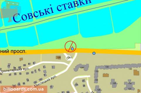 Скроллер A в Киеве Лобановського пр. (колиш. Червонозоряний) - Художня вул., на світлофорі, в сторону Севастопольської пл. - 171010 схема