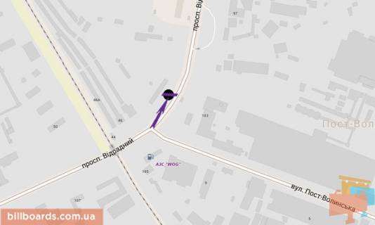 Призма B в Киеве Відрадний пр., 103, навпроти - 171575 схема