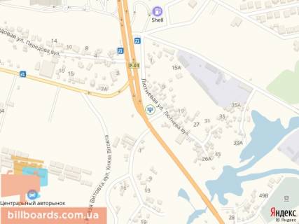 Билборд  в Киеве Столичное шоссе/КПП въезд в город схема
