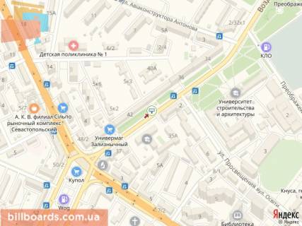 Беклайт B у Києві просп. Повітряних Сил (Повітрофлотський)., 42 - Левка Мацієвича вул. (Соціалістична), в сторону Солом'янської пл. схема