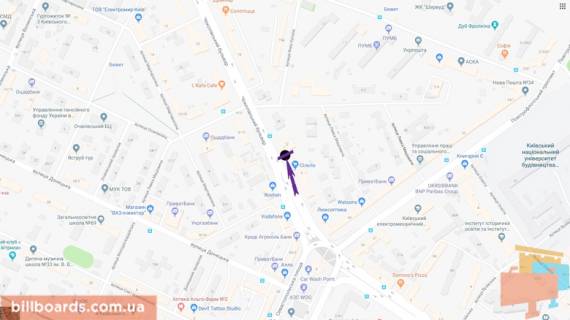 Скроллер A в Киеве Чоколівський бул., 12, навпроти - 181330 схема