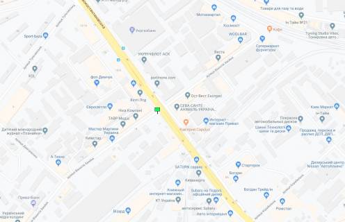Призма A в Киеве Новокостянтинівська вул. - Хвойки вул. - 184875 схема