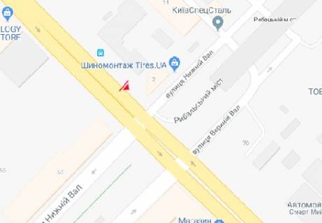 Ситискролл A в Киеве, 1.86x1.27  Набережно-Хрещатицька вул. - Нижній Вал вул., 2 схема