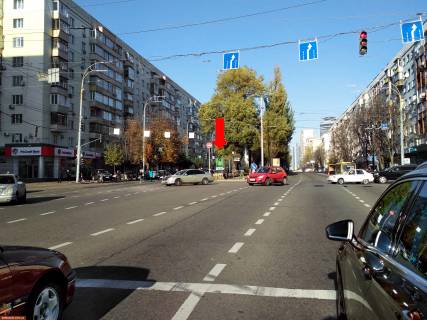 Сітіскролл A у Києві, 1.8x1.2  Українки бул., 24 / Алмазова вул. (Колиш. Кутузова вул.), Роздільник, ст. м. "Печерська", на світлофорі, в центр Фото 1