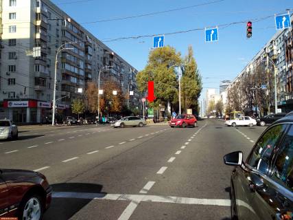 Сітіскролл A у Києві, 1.8x1.2  Українки бул., 24 / Алмазова вул. (Колиш. Кутузова вул.), Роздільник, ст. м. "Печерська", на світлофорі, в центр Фото 1