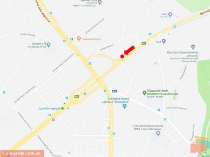 Скроллер A в Киеве, 2.3x3.14  Миколи Міхновського бульвар (Дружби Народів бульвар) / вул. Курганівська, в сторону ст. м. «Дружби Народів» - 161481 схема