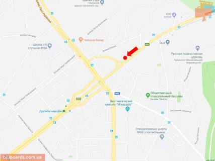 Скролер, Скрол A у Києві, 2.3x3.14  Миколи Міхновського бульвар (Дружби Народів бульвар). / Вул. Курганівська, в сторону ст. м. «Дружби Народів» - 161483 схема