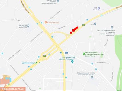 Скролер, Скрол A у Києві, 2.3x3.14  Миколи Міхновського бульвар (Дружби Народів бульвар). / Вул. Курганівська, в сторону ст. м. «Дружби Народів» - 161484 схема
