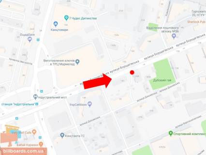 Скроллер A в Киеве, 2.3x3.14  Борщагівська вул., 143б, навпроти ТРЦ "Аркадія", супермаркетів "Сільпо", "Comfi", в сторону центру - 161267 схема