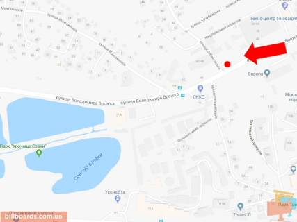Скролер, Скрол A у Києві, 2.3x3.14  Брожка вул. (Колиш. Кіровоградська вул.), 38, навпроти заправки "Окко", в бік пр. Лобановського (колиш. Червонозоряний пр.) - 161282 схема