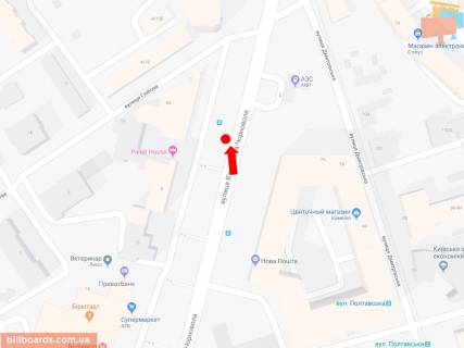 Бэклайт B в Киеве Черновола ул., 8, в сторону ул. Січових Стрільців (бывш. ул. Артема) схема