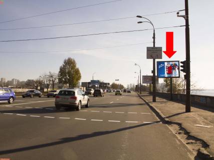 Скроллер A в Киеве, 2.3x3.14  Дніпровська набережна / вул. Причальна, біля залізничного мосту, на світлофорі, в сторону вул. Здолбунівської, пр. Бажана - 161574 фото 1
