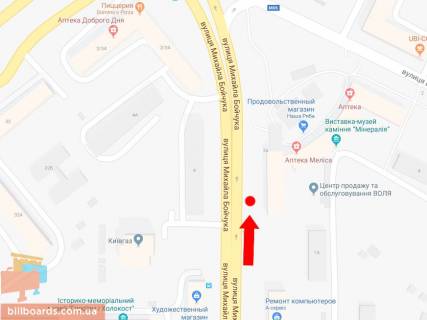 Скроллер  в Киеве Бойчука ул. (бывш. Киквидзе ул.), 1/2, в сторону бул. Украинки, центра - 170491 схема