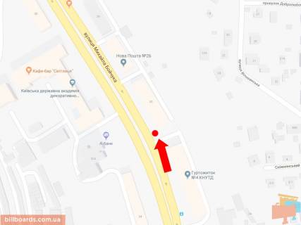 Скролер, Скрол A у Києві, 2.3x3.14  Бойчука вул. (Колиш. Кіквідзе вул.), 33, в сторону бул. Українки, центру - 170504 схема
