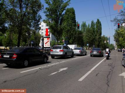 Ситискролл A в Киеве, 1.8x1.2  Українки бул., 13 / Новогоспітальна вул. (колиш. Щорса пров.), на світлофорі, в сторону вул. Хрещатик фото 1