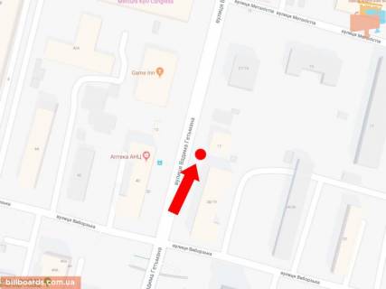 Скроллер A в Киеве Гетьмана ул., 17, напротив ТРЦ "Космополит", в сторону ст. м. "Шулявская" - 170197 схема