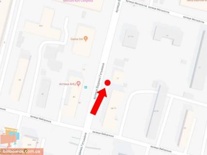 Скроллер A в Киеве Гетьмана ул., 17, напротив ТРЦ "Космополит", в сторону ст. м. "Шулявская" - 170200 схема