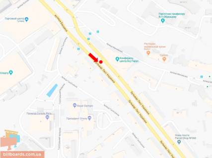 Ситискролл A в Киеве, 1.8x1.2  Українки бул., 6, в сторону пл. Л. Українки схема