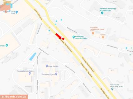 Ситискролл A в Киеве, 1.8x1.2  Українки бул., 6, в сторону пл. Л. Українки схема