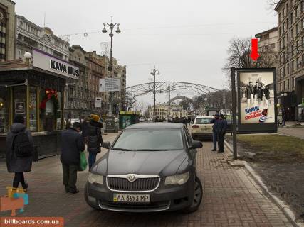 Сітіскролл A у Києві, 1.8x1.2  Хрещатик вул., 7/11 - Інститутська вул., Біля виходу зі ст. м. "Майдан Незалежності", в сторону Європейська пл. Фото 1