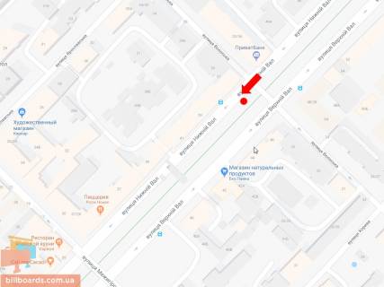 Ситискролл A в Киеве, 1.8x1.2  Нижній Вал вул., 41/27 - вул. Волоська, на світлофорі, в сторону ст.м. "Контрактова пл." схема