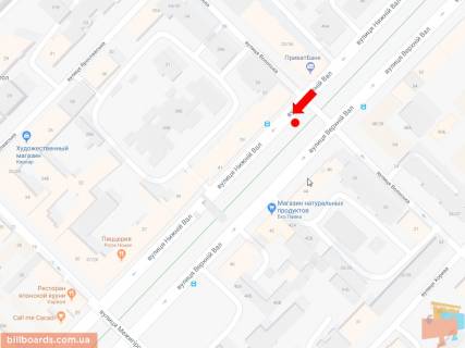 Ситискролл A в Киеве, 1.8x1.2  Нижній Вал вул., 41/27 - вул. Волоська, на світлофорі, в сторону ст.м. "Контрактова пл." схема