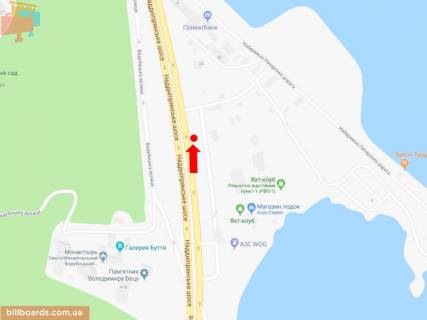 Скроллер A в Киеве, 3x6  Наддніпрянське шосе, 300 м. до мосту Патона, в центр - 170876 схема