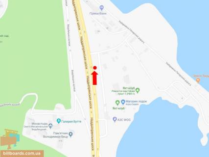 Скроллер A в Киеве, 3x6  Наддніпрянське шосе, 300 м. до мосту Патона, в центр - 170878 схема