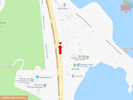 Скроллер A в Киеве, 3x6  Наддніпрянське шосе, 300 м. до мосту Патона, в центр - 170881 схема