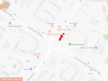 Призма A в Киеве просп. Червоної Калини (Володимира Маяковського)., 38/10 - вул. Лифаря (колиш. вул. Сабурова), в бік Олександри Екстер вул. (Цвєтаєвої Марини), з центру - 180499 схема