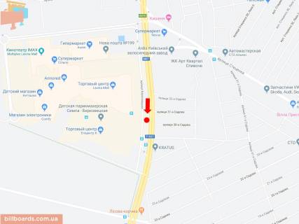 Призма A в Киеве, 3x6  Паладіна пр., біля ТРЦ "Лавина молл", супермаркетів "Ашан," Епіцентр ", роздільник, в бік просп. Берестейський (Перемоги) - 180405 схема