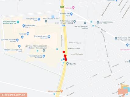 Призматрон, Призма B у Києві, 3x6  Палладіна пр., Біля ТРЦ "Лавина молл", супермаркетів "Ашан," Епіцентр ", роздільник, в сторону вул. Стеценка - 180407 схема