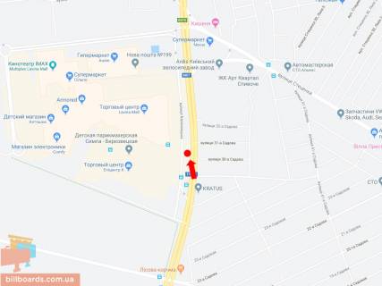 Призма B в Киеве, 3x6  Паладіна пр., біля ТРЦ "Лавина молл", супермаркетів "Ашан," Епіцентр ", роздільник, в сторону вул. Стеценка - 180408 схема