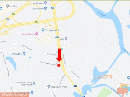 Призма A в Киеве, 3x6  Столичне шосе - вул. Заболотного, супермаркет "Фора", поворот на авторинок, з центру - 180540 схема