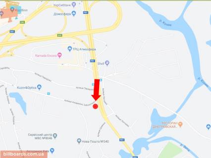 Призма A в Киеве, 3x6  Столичне шосе - вул. Заболотного, супермаркет "Фора", поворот на авторинок, з центру - 180541 схема