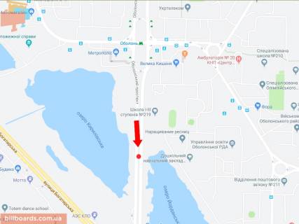 Призма A в Киеве Оболонський пр., роздільник, між ст.м. "Оболонь" і ст.м. "Почайна", в сторону ст.м. Почайна (колишня Петрівка) - 180439 схема