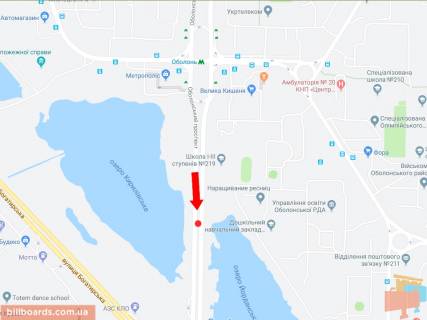 Призматрон, Призма A у Києві Оболонський пр., Роздільник, між ст.м. "Оболонь" і ст.м. "Почайна", в сторону ст.м. Почайна (колишня Петрівка) - 180440 схема