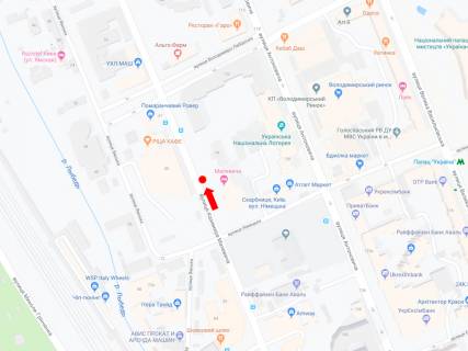 Скролер, Скрол A у Києві, 2.3x3.14  Малевича вул. (Колиш. Вул. Боженка), 83, в сторону центру, вул. Володимиро-Либідської - 184827 схема
